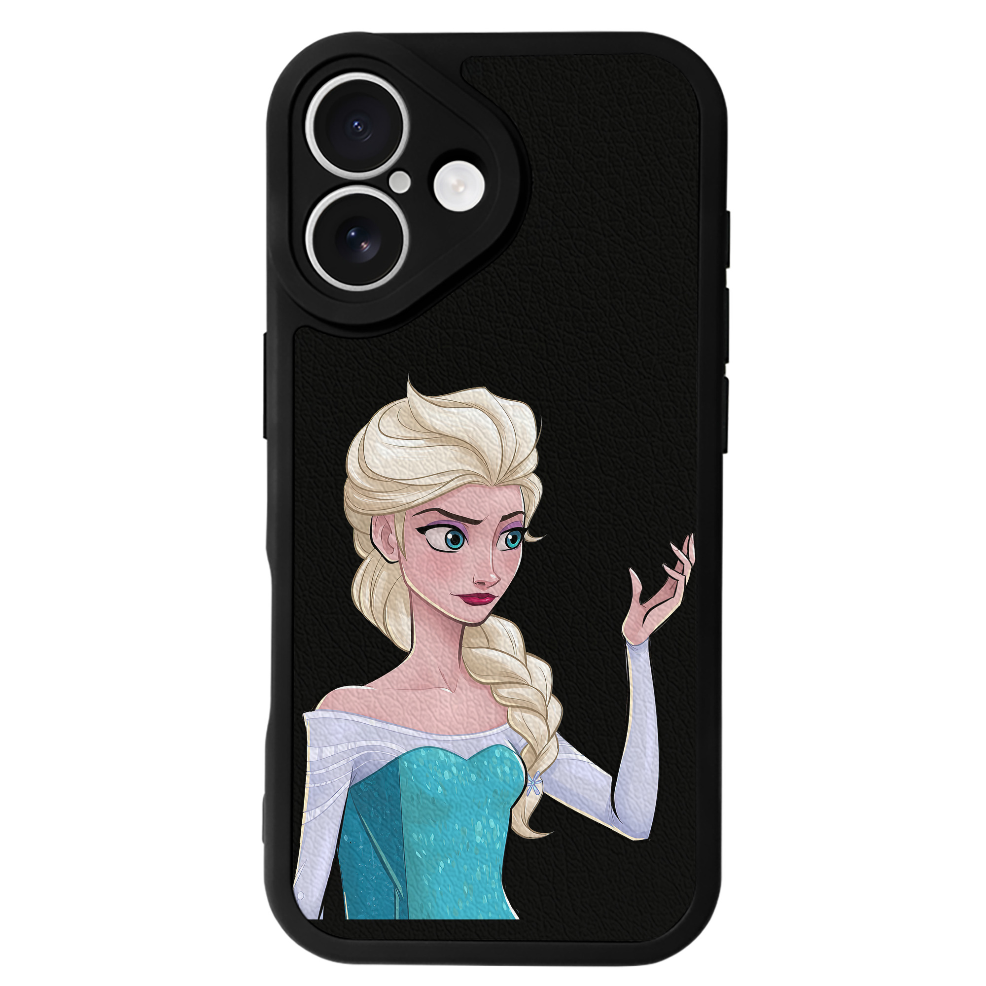 （画像用） アナと雪の女王 アンナ エルサ Frozen Anna Elsa 【iPhone 16シリーズ対応】シリコンスマホケース（レザー調） 材質：シリコン